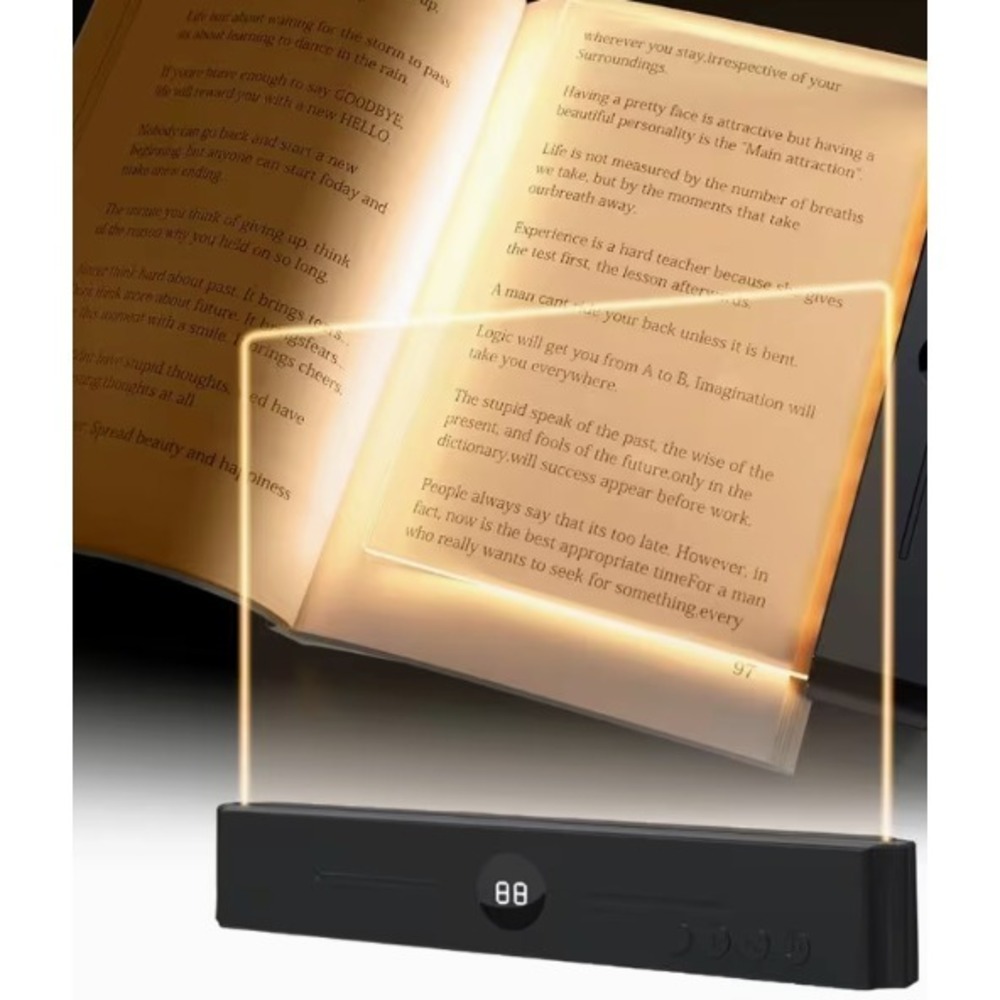 Book Light, Rechargeable Led Reading Light for Book, LED Flat Book Lights